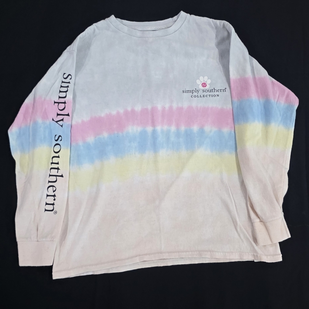 Simply Southern Kids Pastel Tie-Dye Long Sleeve Tee